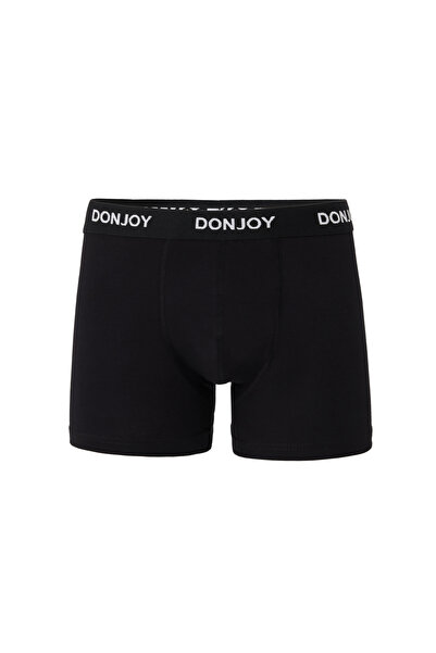 don joy Férfi 10 részes pamut lycra fésült pamut fekete boxer, rugalmas derékrésszel