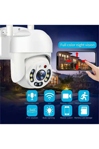 Blasko Camera supraveghere exterior WiFi 360° V380 Pro Full HD, IP65, detectie miscare, audio bidirectional