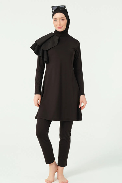 ALFASA Seri̇na Volan Sleeved Tetture Swimsuit