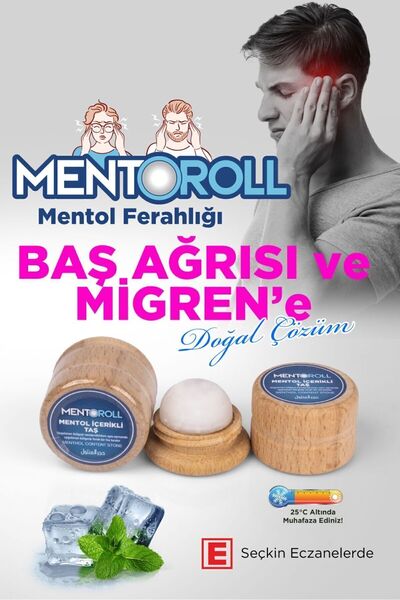 Mentoroll Mıgren ve Baş ağrısı Taşı Mentol taşı 5 Adet
