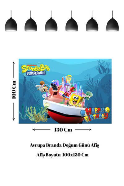 HAPPYLOOPPARTY Banner za rođendan sa temom Sunđer Boba