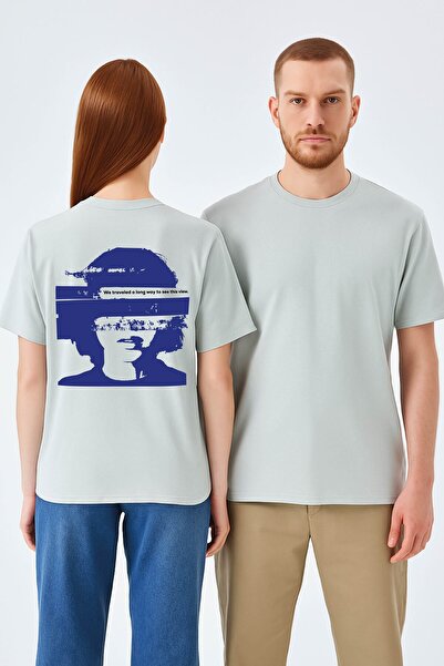 By Caspita Fashion Μπλουζάκι Lenithra Travel Printed Unisex Oversize Γκρι