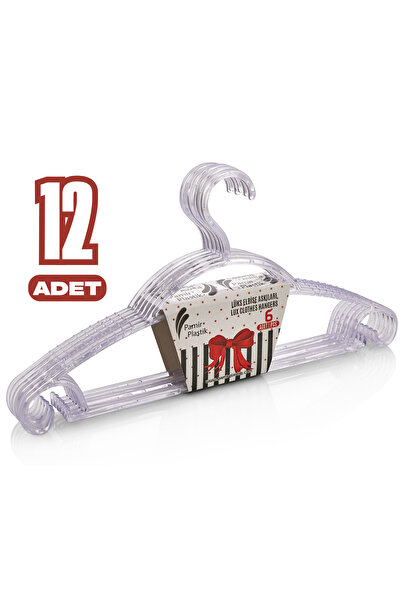 Beray 12 Adet Galaxy Kristal Askı Şeffaf Elbise Askısı