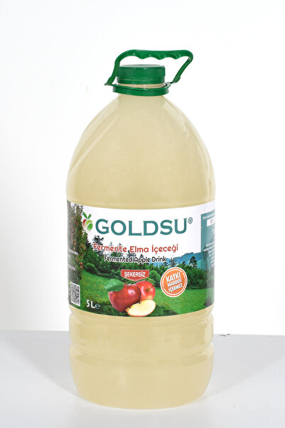 GOLDSU 5 Litre Fermente Elma İçeceği – Katkısız, Asitsiz ve Doğal