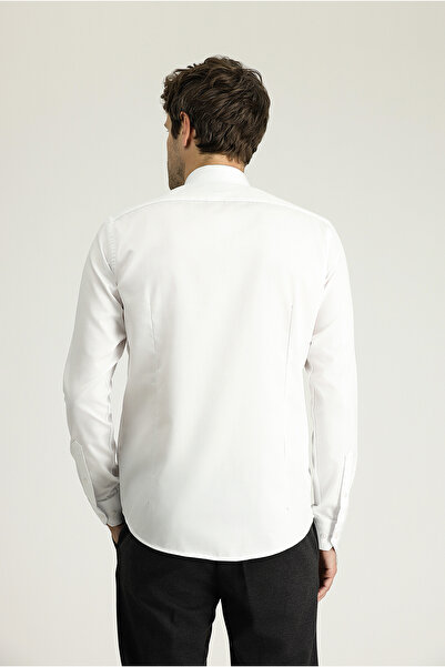 Kiğılı Довгий рукав, вузький крій, класична модель, непрасувана бавовняна сорочка з сатину