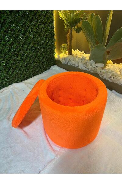 eda hacıoğlu edam bedding group Teddy Kumaşlı Sandıklı Yuvarlak Puf