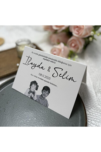 imzatasarım 10 Adet Resimli Masa Isimliği Kart (A6 EBATINDA)