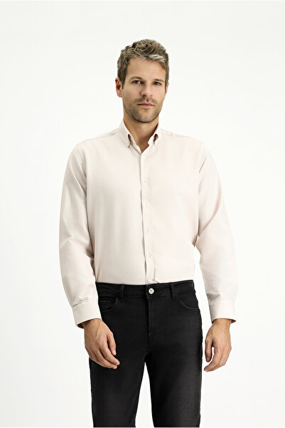 Kiğılı Μακρυμάνικο πουκάμισο με κανονική εφαρμογή με γιακά Oxford βαμβακερό πουκάμισο εύκολο στο σιδέρωμα