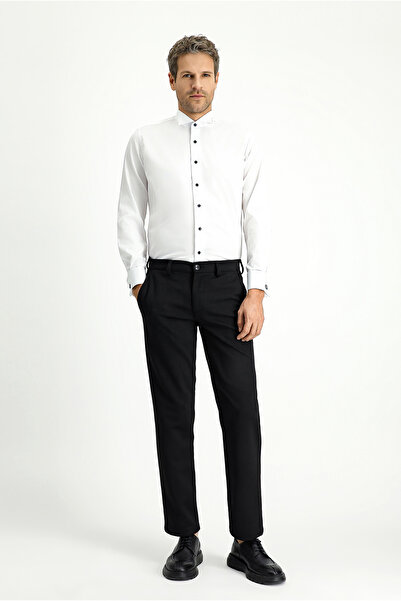 Kiğılı Πουκάμισο Ata Collar Slim Fit Slim Fit Βαμβακερό που σιδερώνει εύκολα