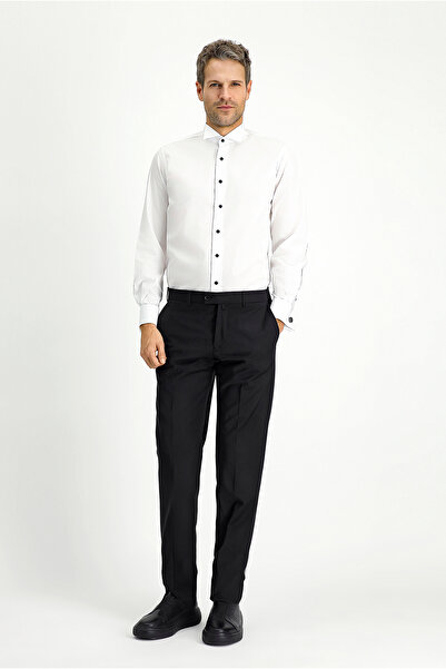 Kiğılı Ata Yaka Slim Fit вузький крій бавовняна сорочка