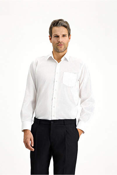 Kiğılı Long Sleeve Classic Print Non Iron Cotton Shirt