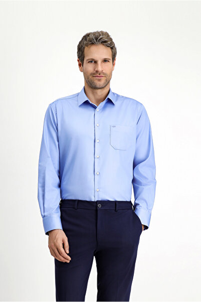 Kiğılı Long Sleeve Non Iron Satin Classic Cotton Shirt