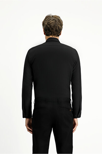 Kiğılı Uzun Kol Slim Fit Düğmeli Yaka Oxford Pamuklu Kolay Ütülenebilir Gömlek