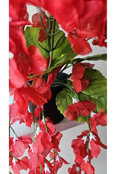 Ekozi Home Saksıda Yapay Sarkan Bitki Ortanca 6 Dal 60 Cm