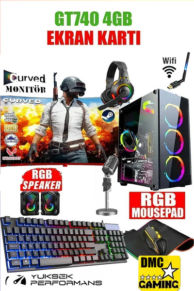 Dmc N33x (GTA 5) I5-3470 16gb 1tb Hdd 256gb Ssd Gt740 4gb 23.8" Curved Oyuncu...