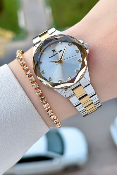 Daniel Klein Gold Gümüş Renk 33 Mm Kadın Kol Saati ve Bileklik