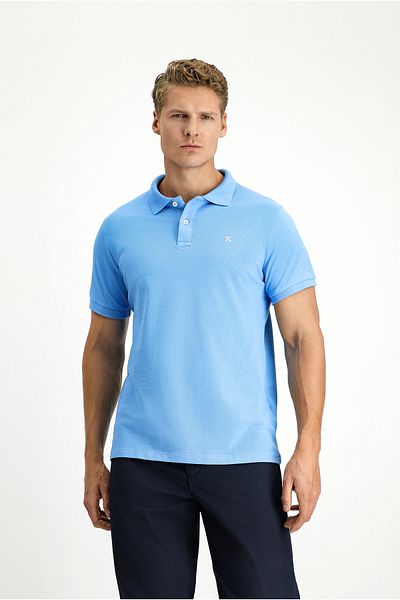 Kiğılı Tricou slim din bumbac brodat cu gât polo