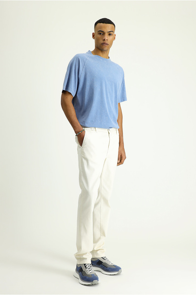 Kiğılı Regular Fit Lycra Canvas / Chino Pants with Elastic Waist