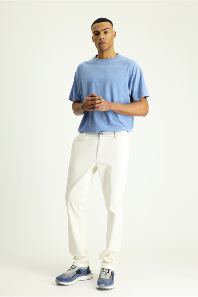 Kiğılı Regular Fit Lycra Canvas / Chino Pants with Elastic Waist