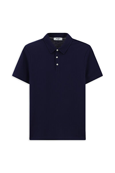 Kiğılı Tricou cu gât polo din bumbac cu croială normală