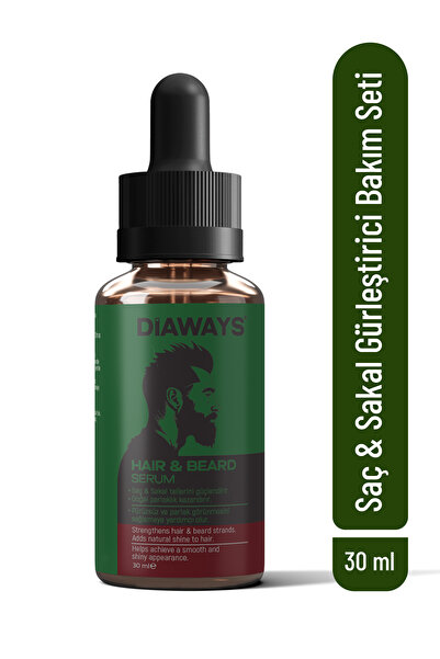 DİAWAYS Saç Sakal Serumu Besleyici Saç Dökülmesi Karşıtı Güçlendirmeye Yeni Oluşumuna Yardımcı Yağı