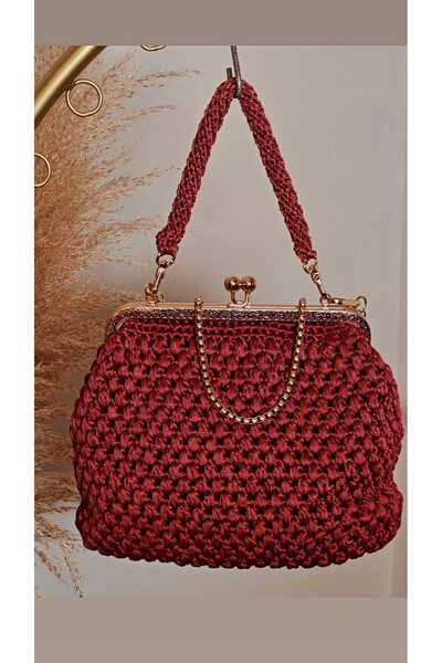 morpembej kadın erkek çocuk Handmade Woven Crochet Shoulder Bag Evening Dress Classic Model