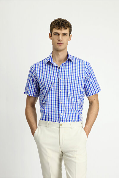 Kiğılı Κοντομάνικο καρό βαμβακερό πουκάμισο με κανονική εφαρμογή