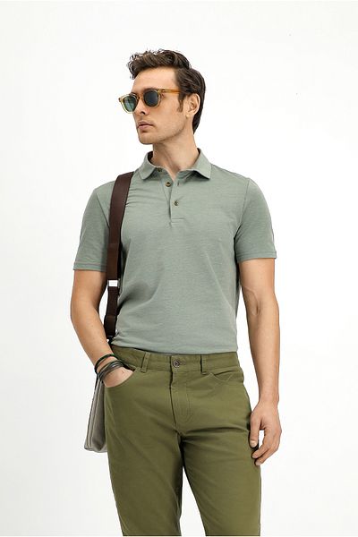 Kiğılı Slim Fit Slim Fit Cotton Polo Neck T-Shirt