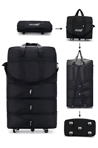 Generic حقيبة أمتعة قابلة للتمدد والطي وحقيبة سفر قابلة للطي وحقيبة سفر دافل ...