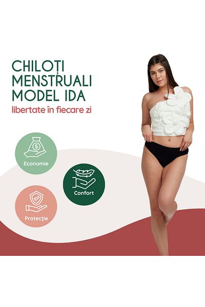 FemiEko Femi.Eko® Ida – Hipster Menstrual Panties in Cotton & Hemp