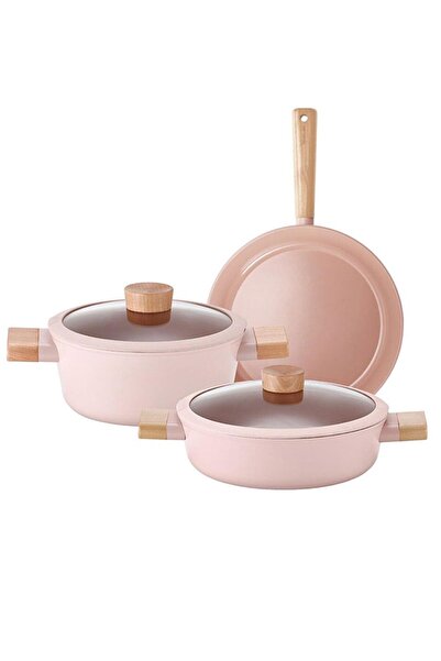 NEOFLAM طقم أواني طهي ومقالي من بلوسوم دوكينج مكون من 5 قطع D-NEOBS5