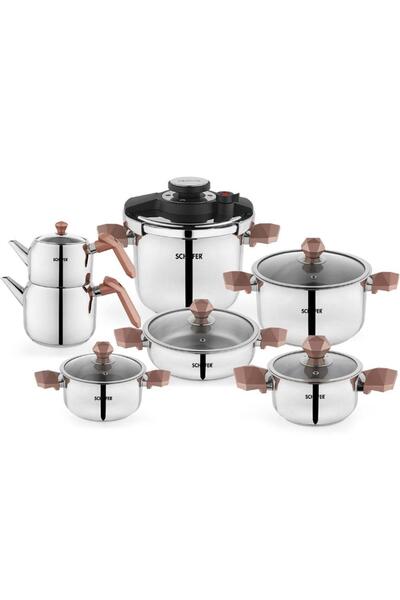 Schafer New Honor 13 Piece Steel Pot Set
