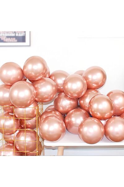 BALON DİYARI 40 قطعة بالون لؤلؤي معدني ذهبي وردي