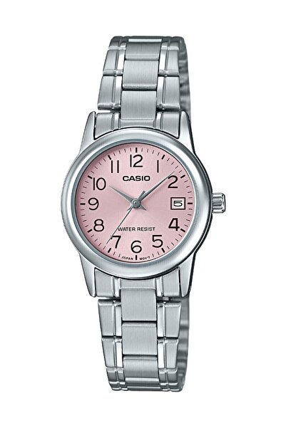Casio Kadranı Pembe Kordonu Gümüş Renk Kadın Kol Saati