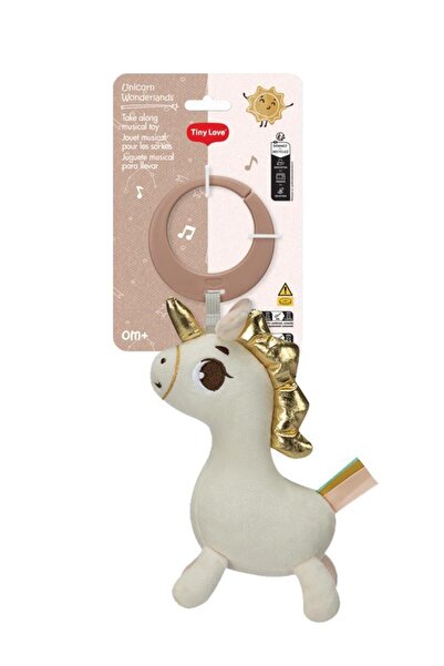 Tiny Love 0-3 Yaş Peluş Sevimli Unicorn Beşik ve Bebek Arabası Oyuncağı (Unic...