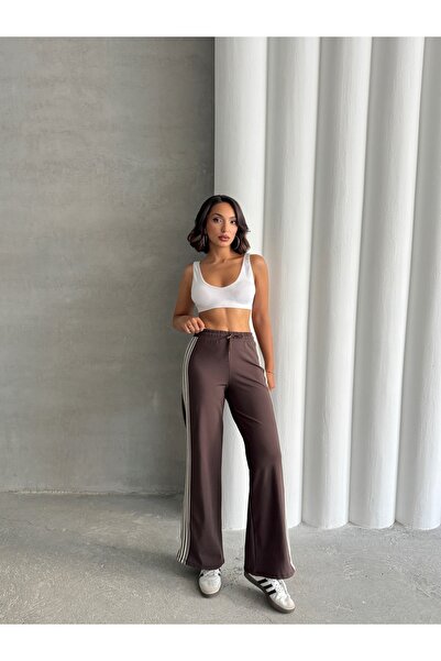 Miss Prova Φαρδύ παντελόνι με πλαϊνές ρίγες MISSEA25067