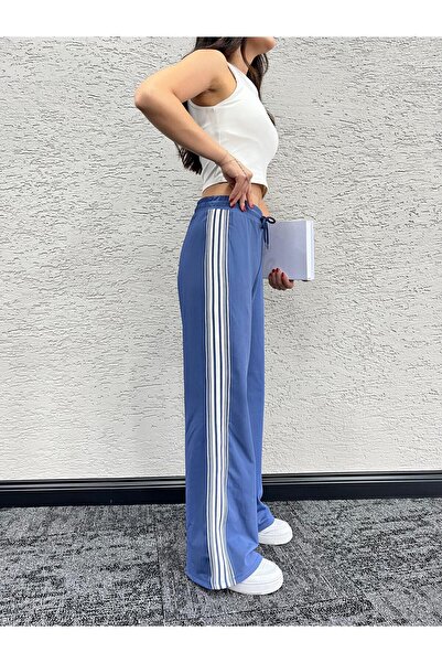 Miss Prova Wide Leg Sweatpants with Side Stripes Missea25067