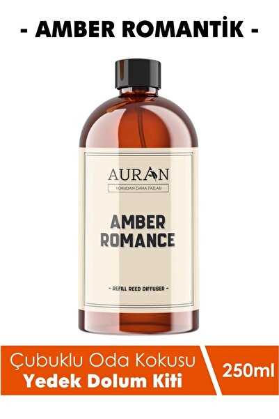 AURAN Amber Romantik Çubuklu Oda ve Ortam Kokusu Yedek Dolum Kiti Yedek Şişe ...