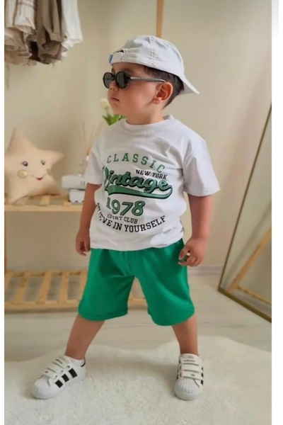 ninita kids مجموعة علوية وسفلية صيفية للأولاد