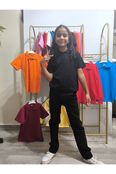 mco Tricou unisex pentru copii, cu guler polo, cu mânecă scurtă, pentru școal...