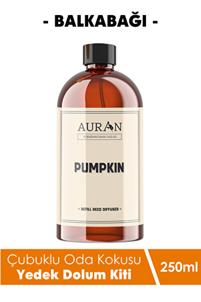 AURAN Balkabağı Çubuklu Oda ve Ortam Kokusu Yedek Dolum Kiti Yedek Şişe Pumpkin Refill 250ml