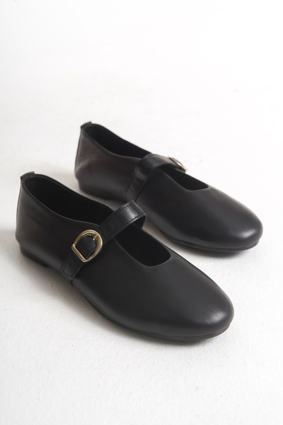 ERNİLA Genuine Leather Casy Women's Ballet
