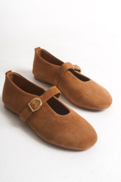 ERNİLA Genuine Leather Casy Women's Ballet