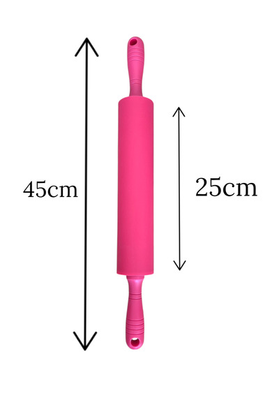 Multiamo Large Size Silicone Dough Rolling Mat Plastic Handle Silicone Roller Metal Dough Cutting Apparatus Cream