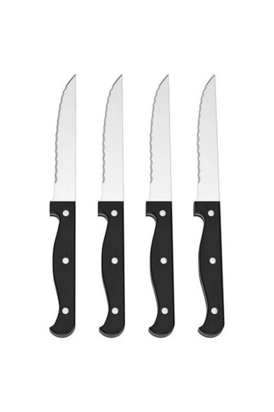 IKEA Set of SNITTA steak knives, black, 22 cm, 4 pieces