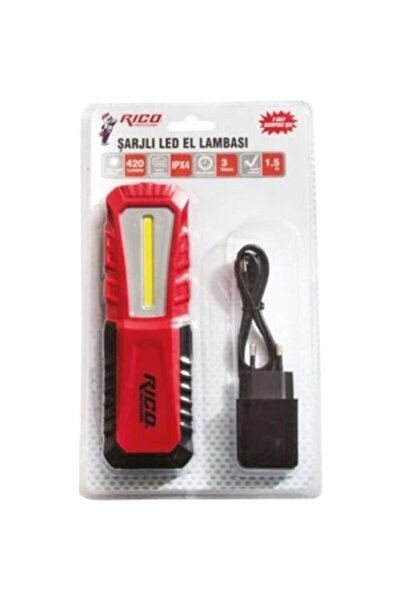 Genel Markalar Rc0038 Led El Feneri Şarjlı Lamba Mıktanıslı 420 Lumen