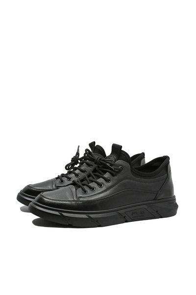 FRANCO GERARDO Men's Casual Shoes, Black, with Flexible Insert