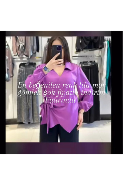 ZENNE MODA Şalvar üstü saten gömlek
