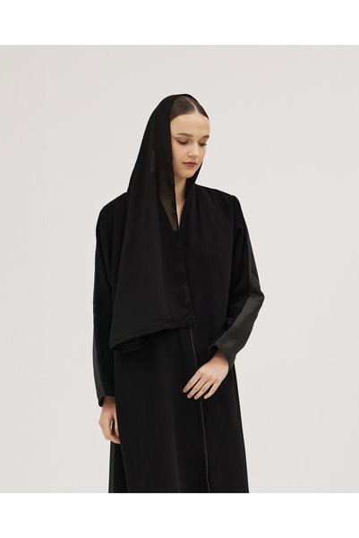 SOROSE SA Barbie abaya, openwork, half-cloche, with a tree at the bottom of the abaya, in gold and purple