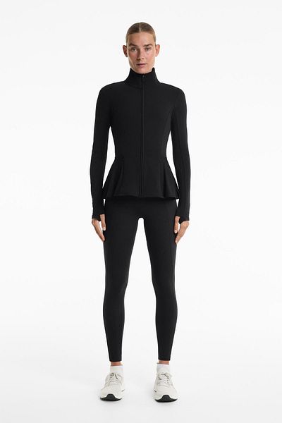Oysho Light warm technical peplum jacket